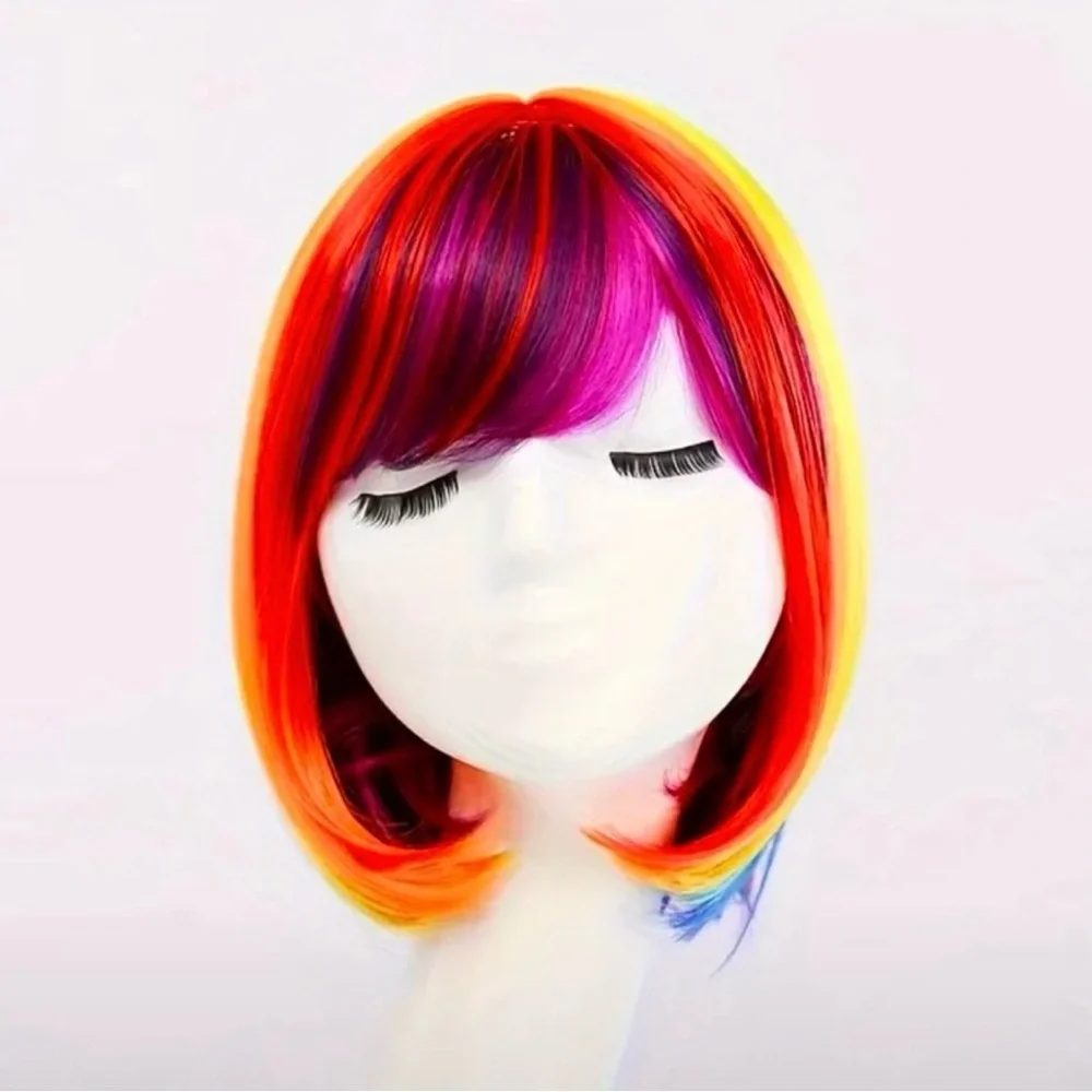 Wig, Red, Blue, Yellow & More Colors, Make a Bold New Look, NEW